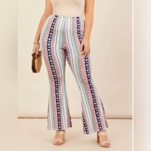 Plus size tribal Printed palazzo pants
